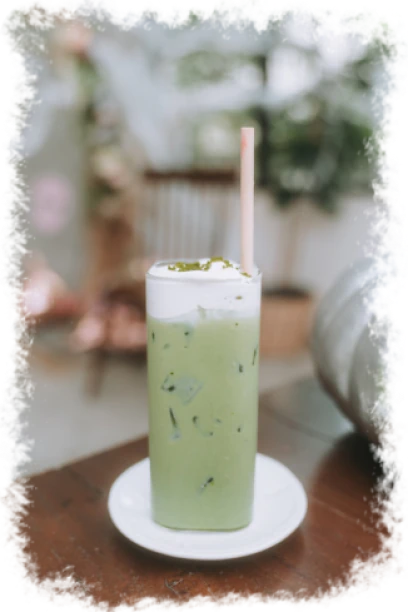 Iced matcha latte